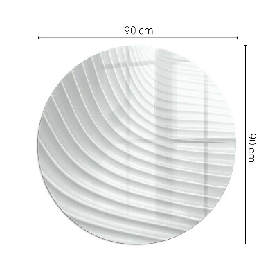 Vetro sotto stufa rotondo Onde di linee delicate