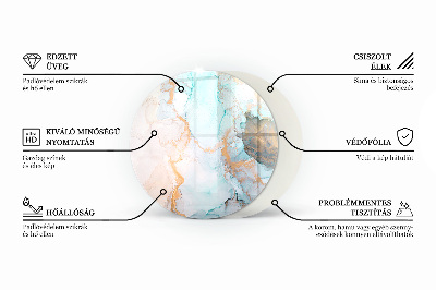 Lastra in vetro per caminetto rotondo Nuvola astratta di solidi