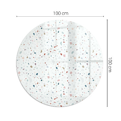 Vetro sotto stufa rotondo Modello con piccole forme