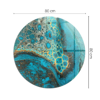 Lastra in vetro per caminetto rotondo Modello organico astratto