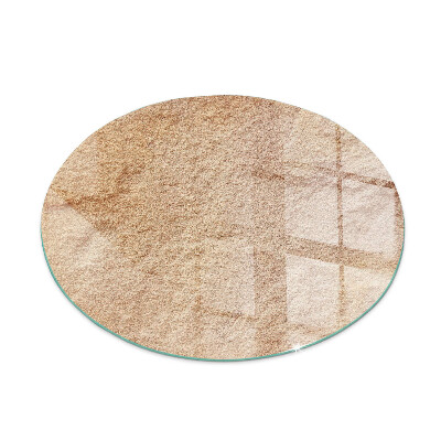 Vetro sotto stufa rotondo Texture di pietra naturale