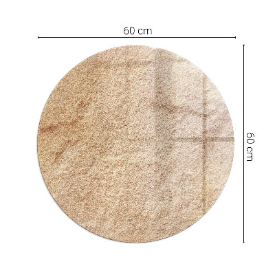 Vetro sotto stufa rotondo Texture di pietra naturale