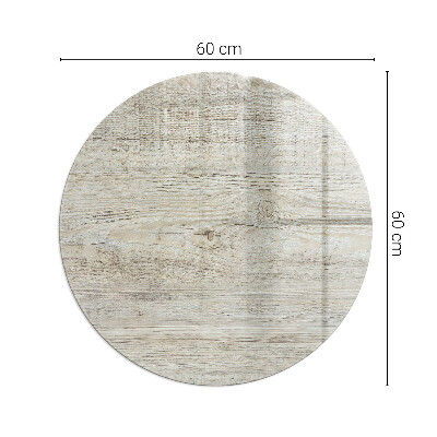 Vetro sotto stufa rotondo Texture di legno chiaro