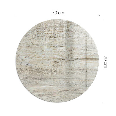 Vetro sotto stufa rotondo Texture di legno chiaro