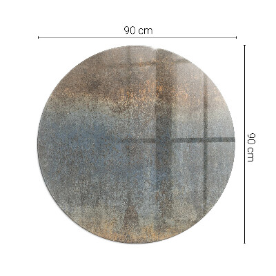 Lastra in vetro per caminetto rotondo Motivo a trama astratta
