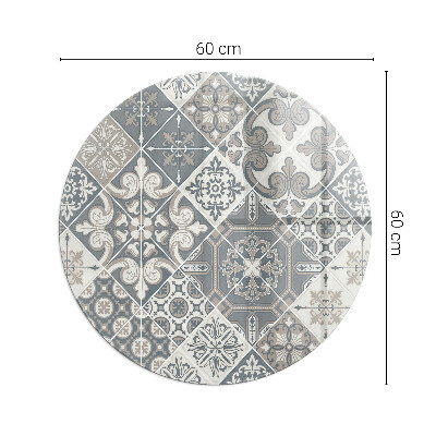 Lastra in vetro per caminetto rotondo Motivo decorativo a mosaico