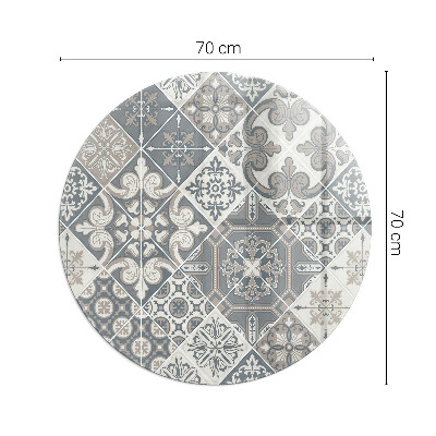 Lastra in vetro per caminetto rotondo Motivo decorativo a mosaico