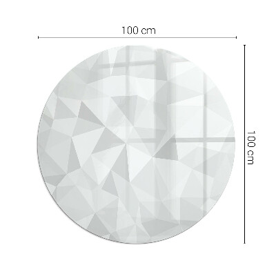 Lastra in vetro per caminetto rotondo Motivo geometrico astratto