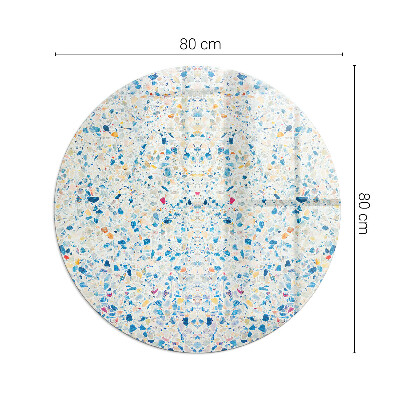 Lastra in vetro per caminetto rotondo Motivo a trama astratta