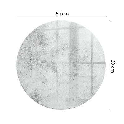 Vetro sotto stufa rotondo Texture di cemento grezzo