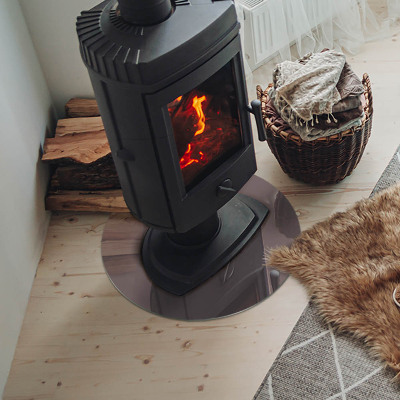 Vetro sotto stufa rotondo Colore Beige