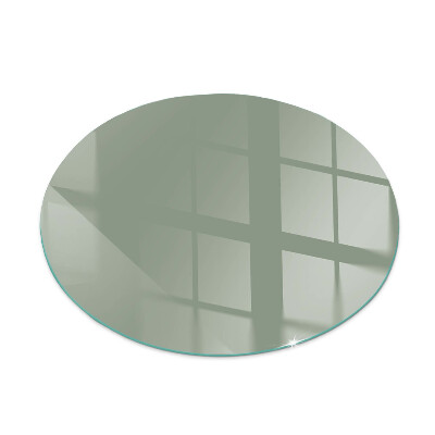 Vetro sotto stufa rotondo Colore grigio-verde