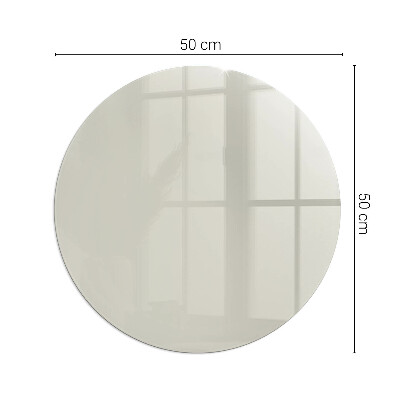 Vetro sotto stufa rotondo Colore Crema Chiaro