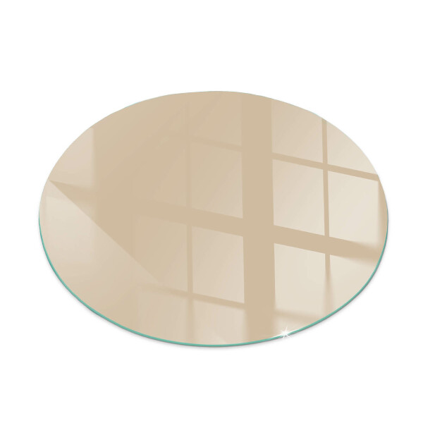 Vetro sotto stufa rotondo Colore Beige