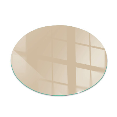 Vetro sotto stufa rotondo Colore Beige