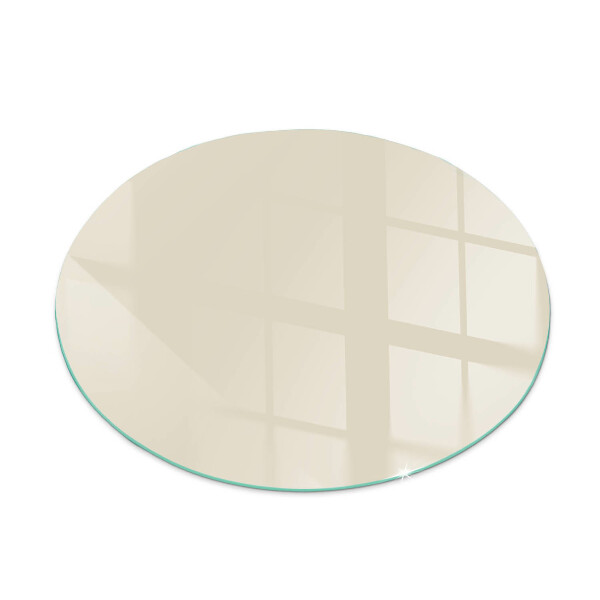 Vetro sotto stufa rotondo Colore Beige