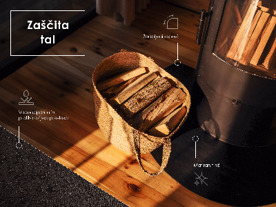 Lastra per caminetto Nera in lamiera rettangolare