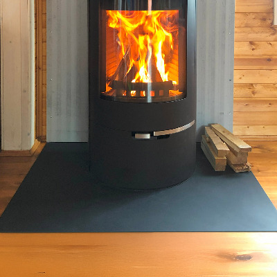 Lastra per caminetto Nera in lamiera rettangolare