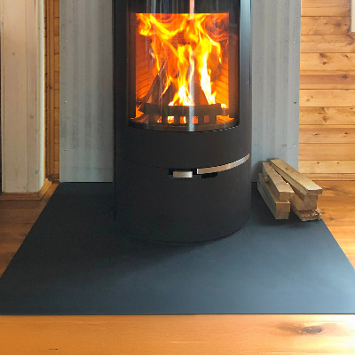 Lastra per caminetto Nera in lamiera rettangolare