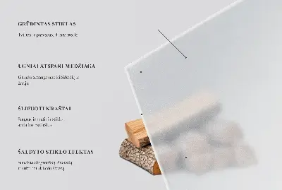 Vetro sotto stufa semitrasparente di forma rettangolare