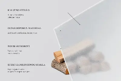 Vetro sotto stufa semitrasparente di forma rettangolare