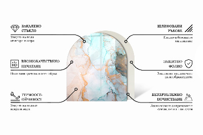Lastra in vetro per caminetto semi-ovale Geometria tridimensionale