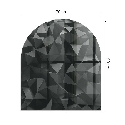 Lastra in vetro per caminetto semi-ovale Geometria tridimensionale