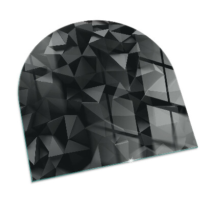 Lastra in vetro per caminetto semi-ovale Geometria tridimensionale