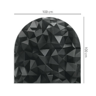 Lastra in vetro per caminetto semi-ovale Geometria tridimensionale