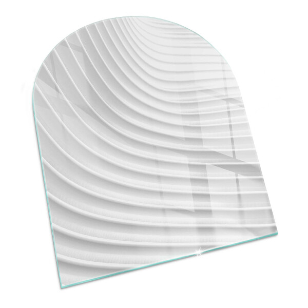 Vetro sotto stufa semi-ovale Onde di linee delicate