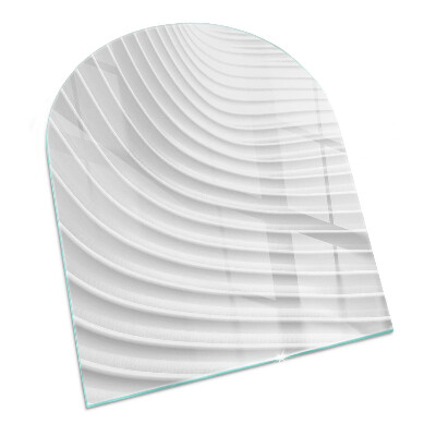 Vetro sotto stufa semi-ovale Onde di linee delicate
