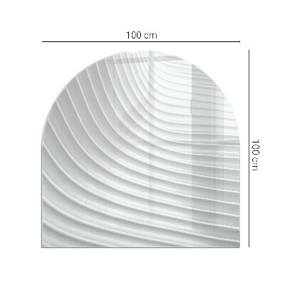 Vetro sotto stufa semi-ovale Onde di linee delicate