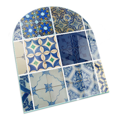 Lastra in vetro per caminetto semi-ovale Modelli di piastrelle in ceramica