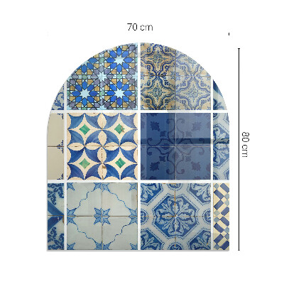 Lastra in vetro per caminetto semi-ovale Modelli di piastrelle in ceramica