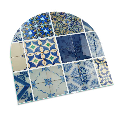 Lastra in vetro per caminetto semi-ovale Modelli di piastrelle in ceramica