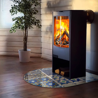 Lastra in vetro per caminetto semi-ovale Modelli di piastrelle in ceramica