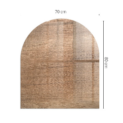 Vetro sotto stufa semi-ovale Modello in legno naturale