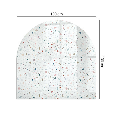 Vetro sotto stufa semi-ovale Modello con piccole forme
