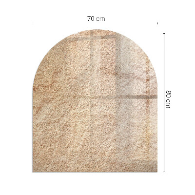 Vetro sotto stufa semi-ovale Texture di pietra naturale