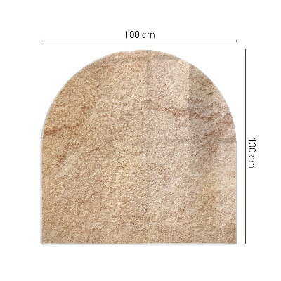 Vetro sotto stufa semi-ovale Texture di pietra naturale