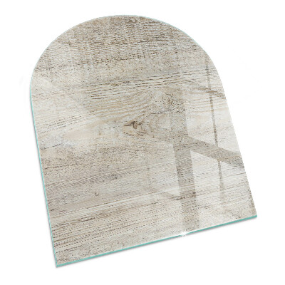 Vetro sotto stufa semi-ovale Texture di legno chiaro