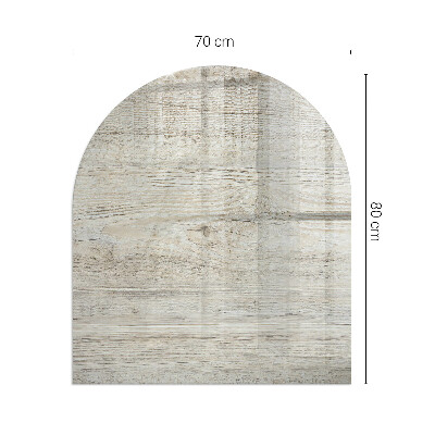 Vetro sotto stufa semi-ovale Texture di legno chiaro