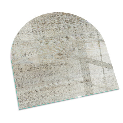 Vetro sotto stufa semi-ovale Texture di legno chiaro