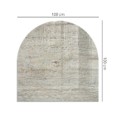 Vetro sotto stufa semi-ovale Texture di legno chiaro