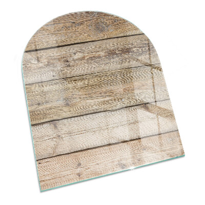 Lastra in vetro per caminetto semi-ovale Tavola di legno nel layout