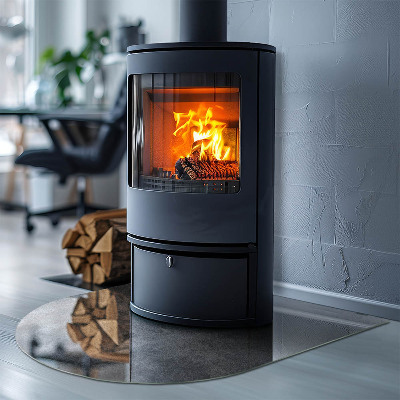 Vetro sotto stufa semi-ovale Texture superficiale grezza