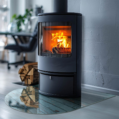 Vetro sotto stufa semi-ovale Tavole in stile rustico
