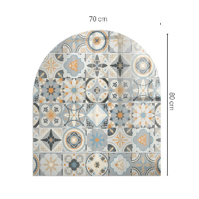 Vetro sotto stufa semi-ovale Motivi a mosaico nelle piastrelle