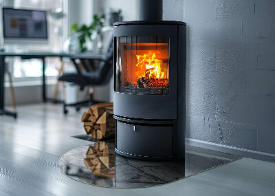 Vetro sotto stufa semi-ovale Modello in pietra naturale