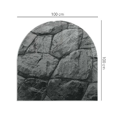 Vetro sotto stufa semi-ovale Modello in pietra naturale